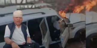 Seoni Road Accident: कांग्रेस विधायक योगेंद्र सिंह बाबा की कार में लगी आग, सड़क हादसे में बाल-बाल बची जान