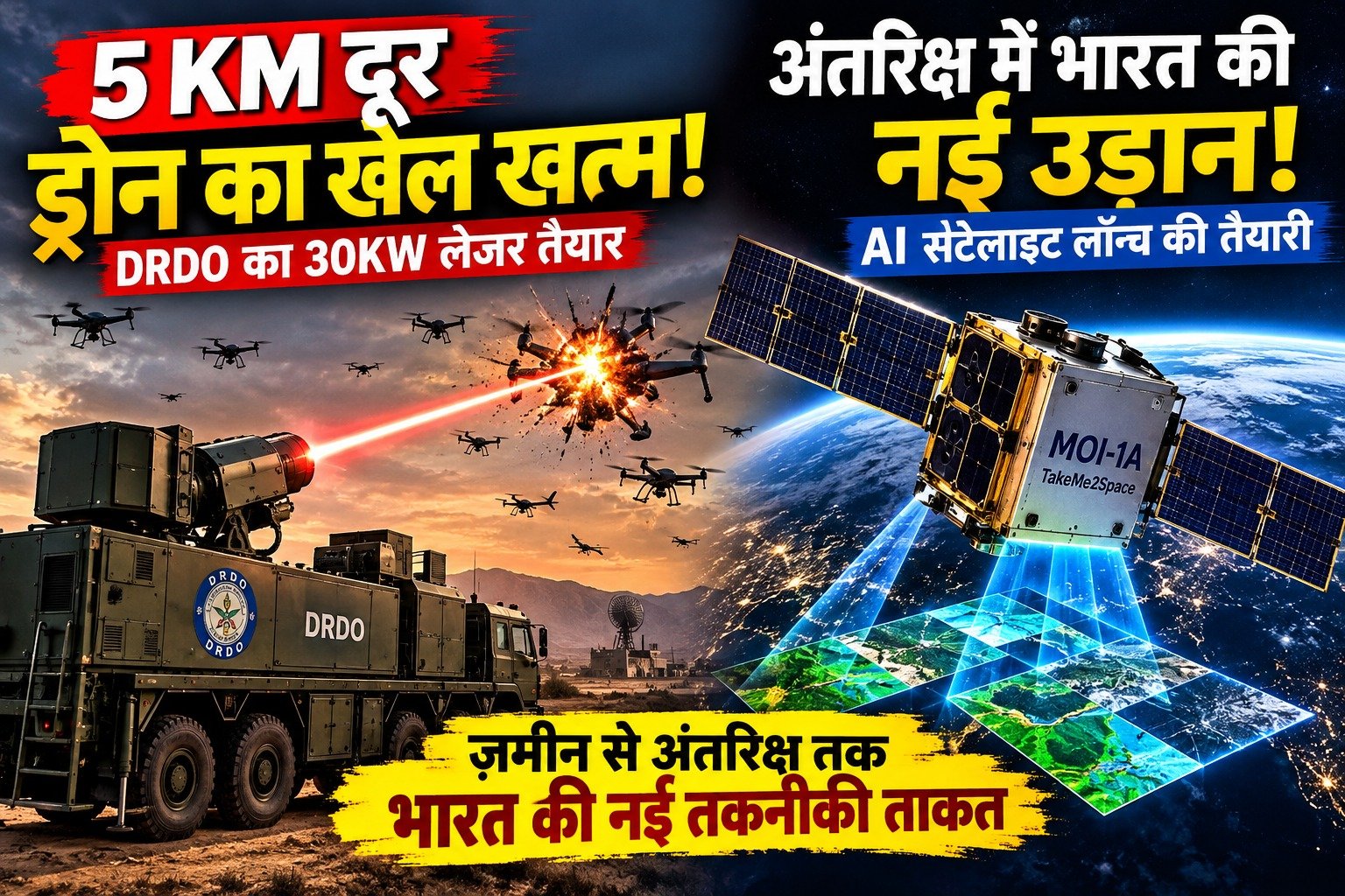 5 KM दूर ड्रोन का खेल खत्म,अब अंतरिक्ष में AI की ताकत! DRDO का लेजर ,ऑर्बिटल कंप्यूटिंग मिशन चर्चा में